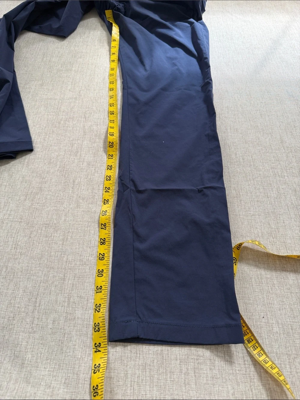 J. Crew 484 slim fit stretch tech pant in navy blue 34 x 34 travel casual